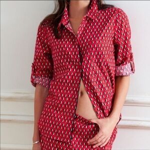 Victoria’s Secret red penguin pajama shirt NEW